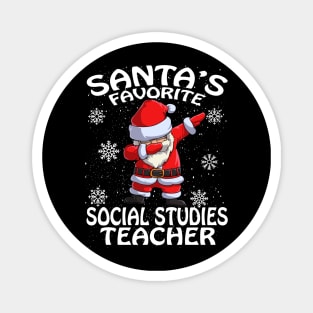 Santas Favorite Social Studies Teacher Christmas Magnet